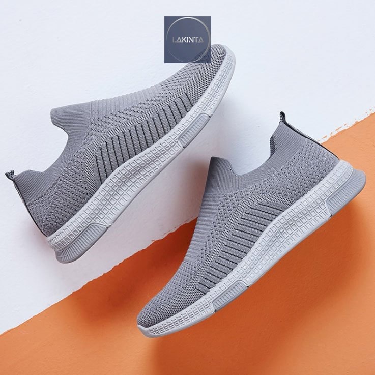 Giày Thể Thao Nam Tập Gym Chạy Bộ Thể Dục Lakinta giày sneaker nam hàn quốc cổ thấp 2 màu đen trắng giá rẻ đẹp G995