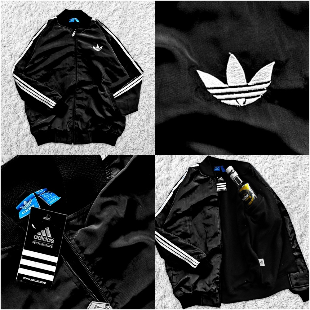 Áo Khoác Bóng Chày Thêu LOGO Adidas 3 Sọc