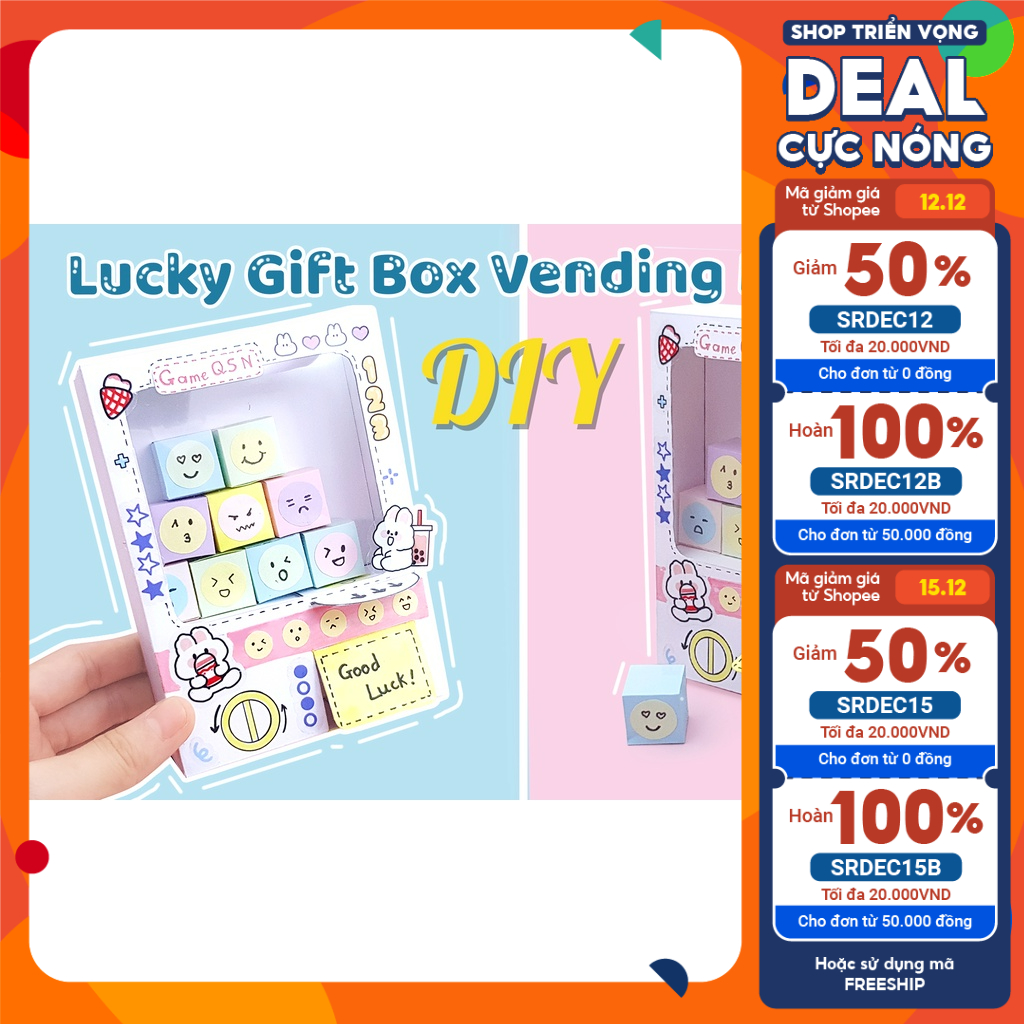 Mô hình Hộp Lucky Box bằng giấy bìa