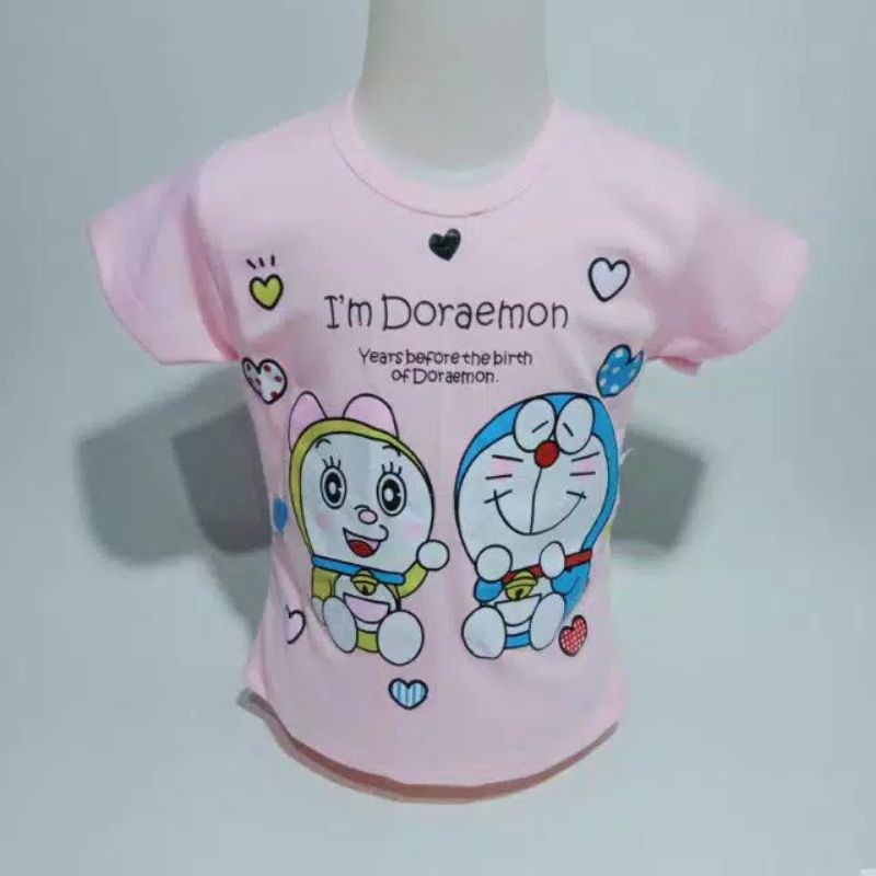 Áo Sơ Mi In Hình Doraemon Cho Bé Gái Từ 1-11 Tuổi