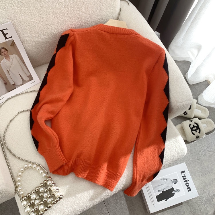 Áo Khoác cardigan Dệt Kim Cổ V Giả Hai Lớp Thời Trang Thu Đông Cho Nữ