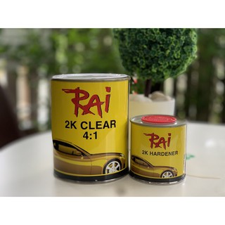 Sơn bóng 2K Rai (Bộ 1kg) - Tặng kèm cọ và phễu lọc sơn