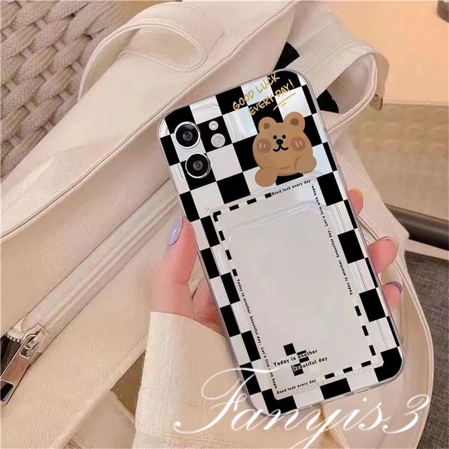 Ốp Điện Thoại TPU Mềm Trong Suốt Hình Gấu Cho IPhone 14 13 12 11 Pro Max X XR Xs Max 8 7 Plus SE 2020