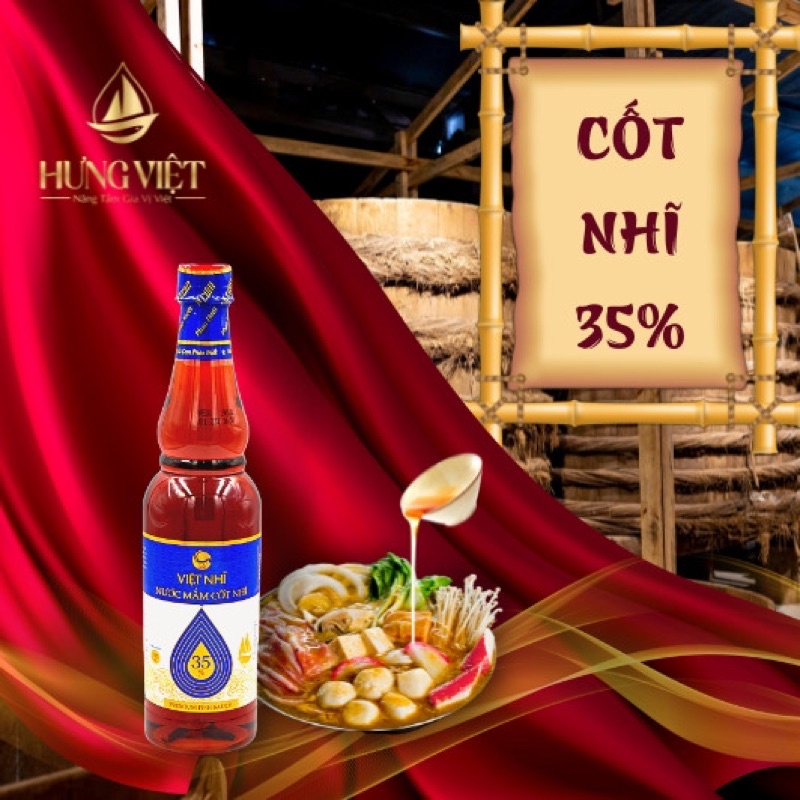 Nước Mắm Cốt Nhĩ 35 Độ Đạm - Nước Mắm Việt Nhĩ chai 750ml