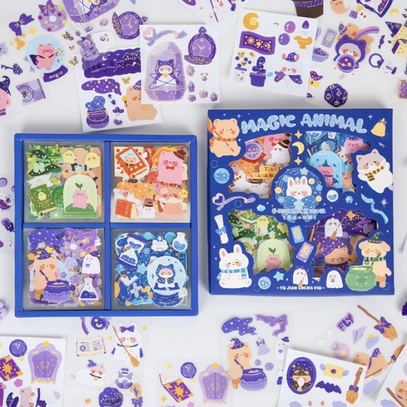 Set 10 tấm sticker Magic Animal dễ thương
