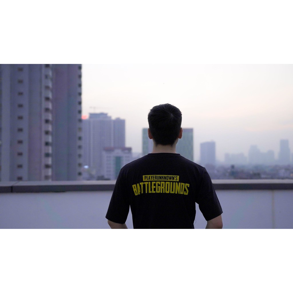 Áo thun Unisex nhãn PlayerUnknown's Battleground chính hãng, logo thêu