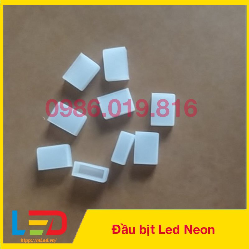 10 đầu bịt cao su dùng cho led dây neon có lỗ dây điện và không lỗ