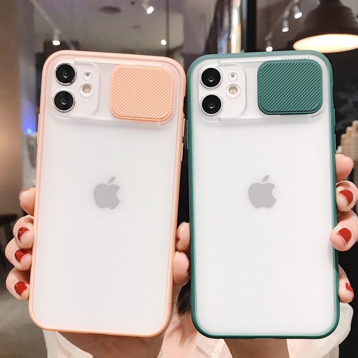 Ốp iPhone nắp trượt bảo vệ camera silicon dẻo 7/8/7Plus/8plus/X/XS/Xs Max/XR/11/12Promax
