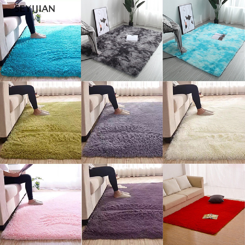 Thảm chùi chân lông nhung mềm mại chống trượt trang trí phòng ngủ tùy chọn màu sắc