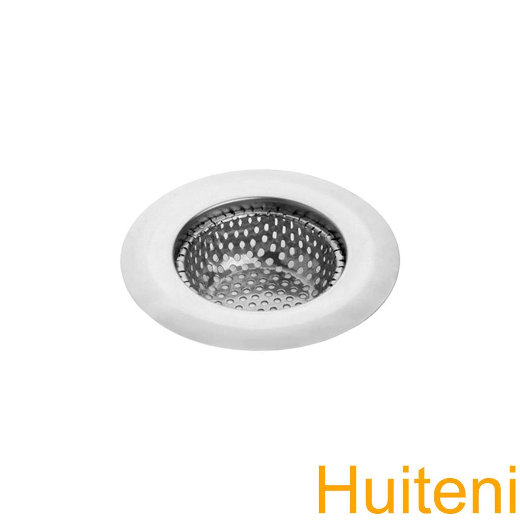 Sink Strainer Stainless Steel Anti-clogging Basin Filter Basket Hole Sewer Reusable Bath Hair Catcher【Huiteni】