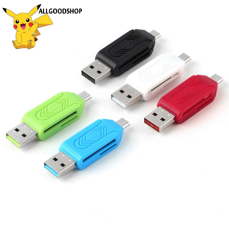 Đầu đọc thẻ Micro USB OTG TF bằng chất liệu ABS cho điện thoại/PC