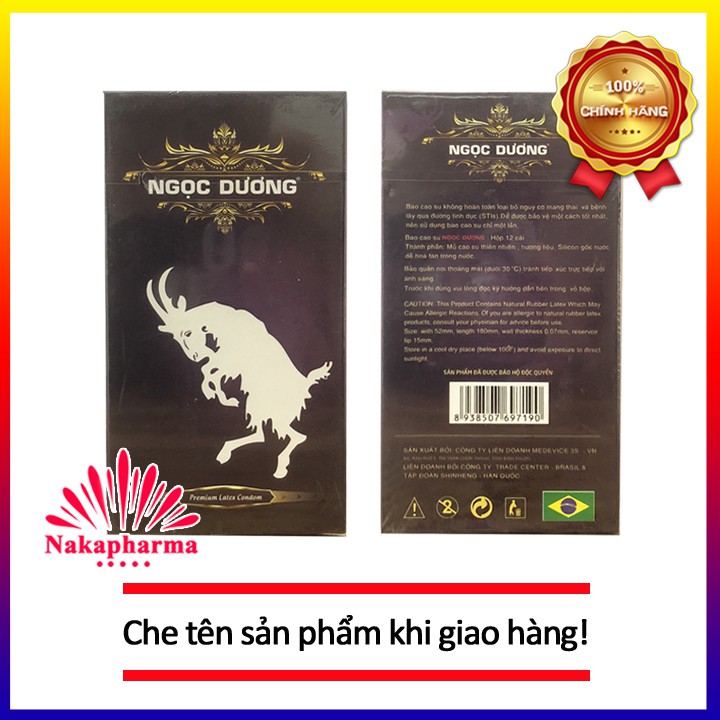 [CHE TÊN KHI GIAO] Bao cao su NGỌC DƯƠNG | BCS cao cấp - Siêu mỏng cho cảm giác thật nhất, độ bền cao, quan hệ lâu