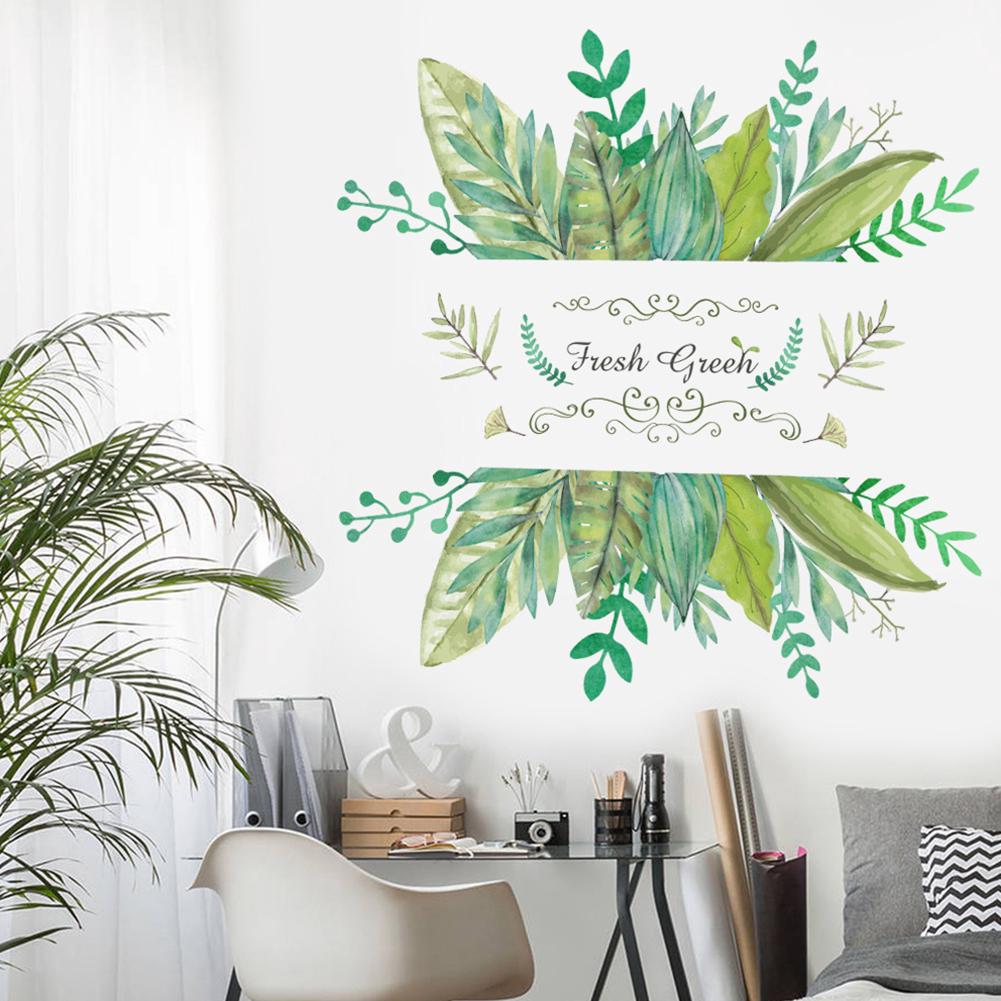 Nhãn dán tường trang trí hình lá cây đơn giản