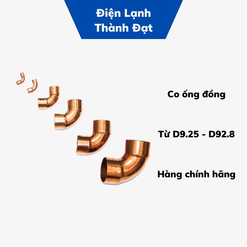 Co ống đồng Phi D22.22 - D25.4 - D28.58 - D31.75 - D34.93 - D38.1 - D41.28