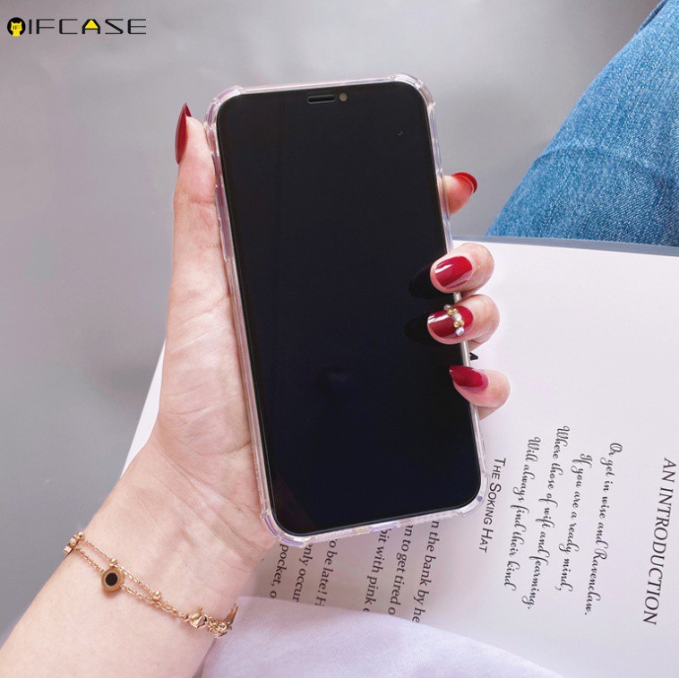 Ốp điện thoại trong suốt chống sốc thích hợp cho iPhone 12 Mini 12 11 Pro Max XS Max XR XS X 7 8 6 6s Plus