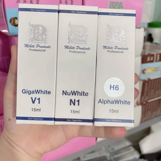 Kem Thâm Nách, Mông, Bẹn Nuwhite H6, Kem Làm Hồng Alphawhite Mibiti Prudente 20ml Khử Thâm Vùng Da Trắng Mịn Tươi