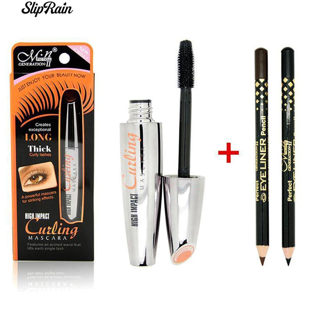 [Hàng mới về] Bộ Mascara làm dày cong mi M.n kèm hai chì kẻ mắt trang điểm