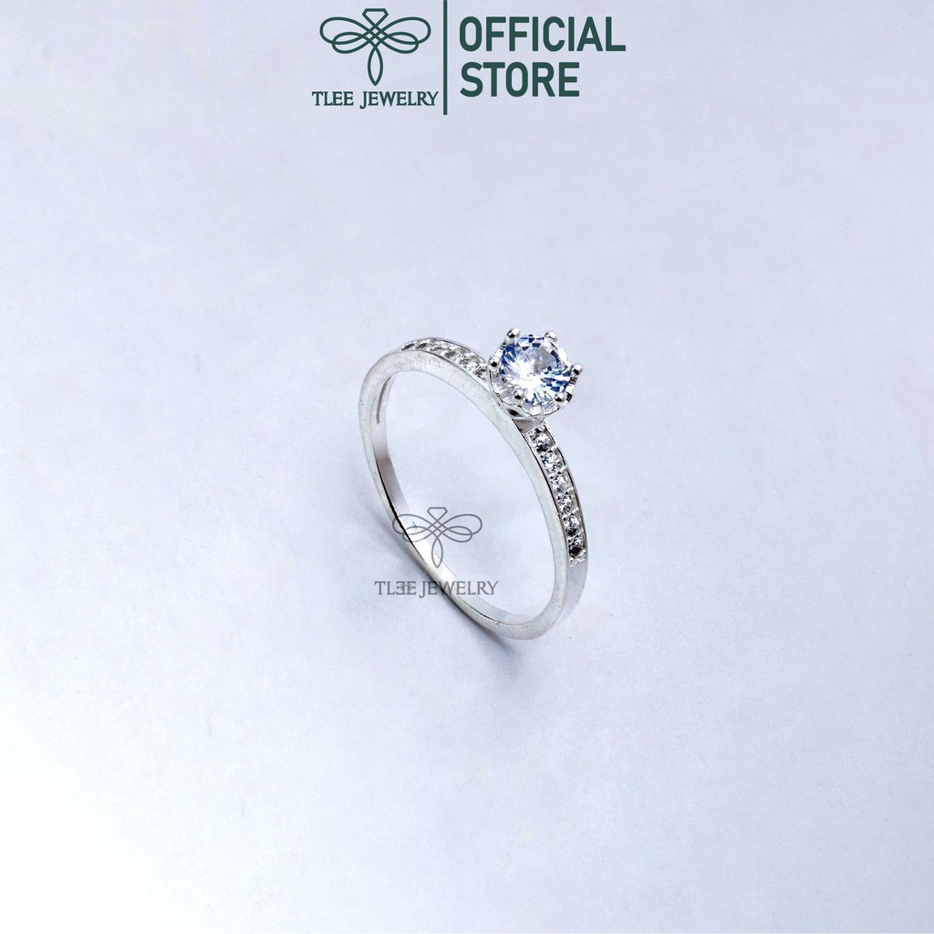 Nhẫn bạc nữ TLEE Jasmine Prince nạm đá sang trọng TleeJewelry A0162