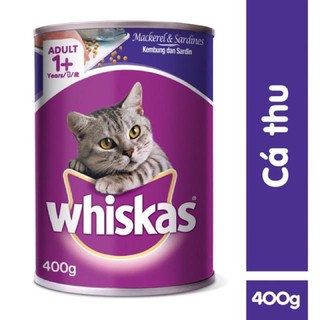 Pate whiskas lon 400g dành cho mèo thức ăn dinh dưỡng nhiều vị cá ngừ cá thu cá biển PetTools