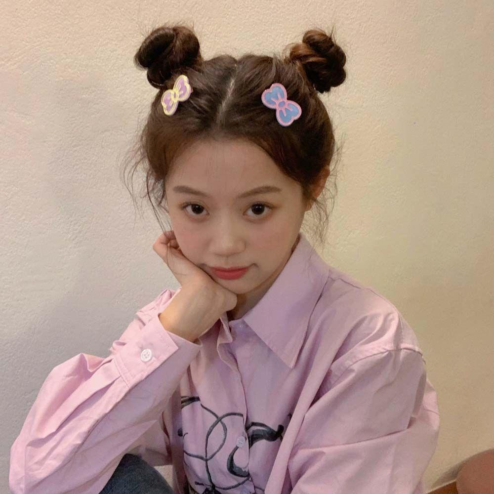 Kẹp Tóc Nơ Bằng Acrylic Màu Sắc Ngọt Ngào Phong Cách Hàn Quốc
