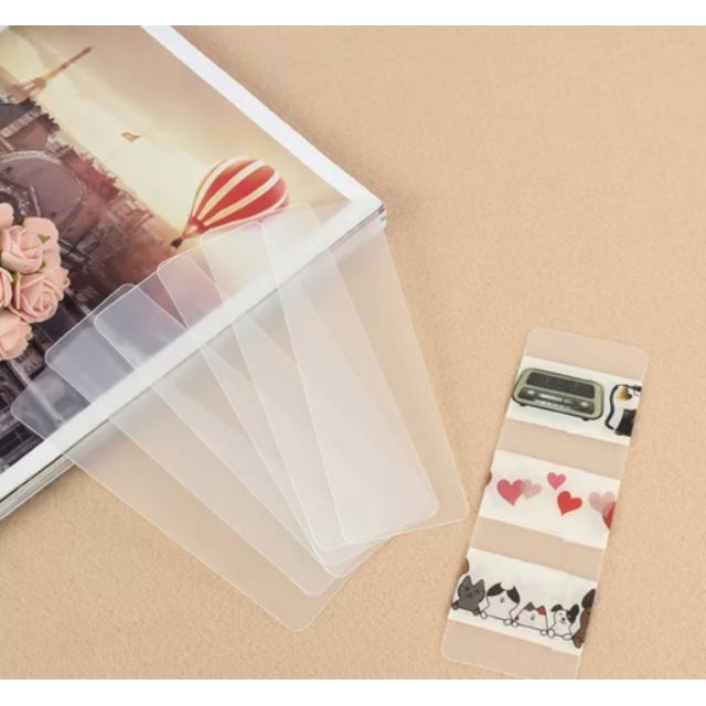 [Michi Art Store] Thẻ nhựa chiết washi tiện lợi chất liệu PVC 5x15cm