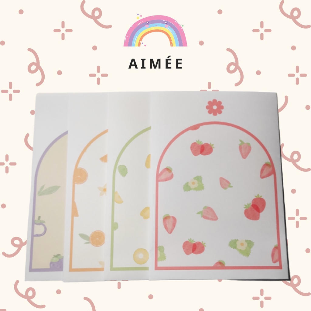 Combo 5 túi giấy gói hàng mini fruit 13,5*20cm | Aimée