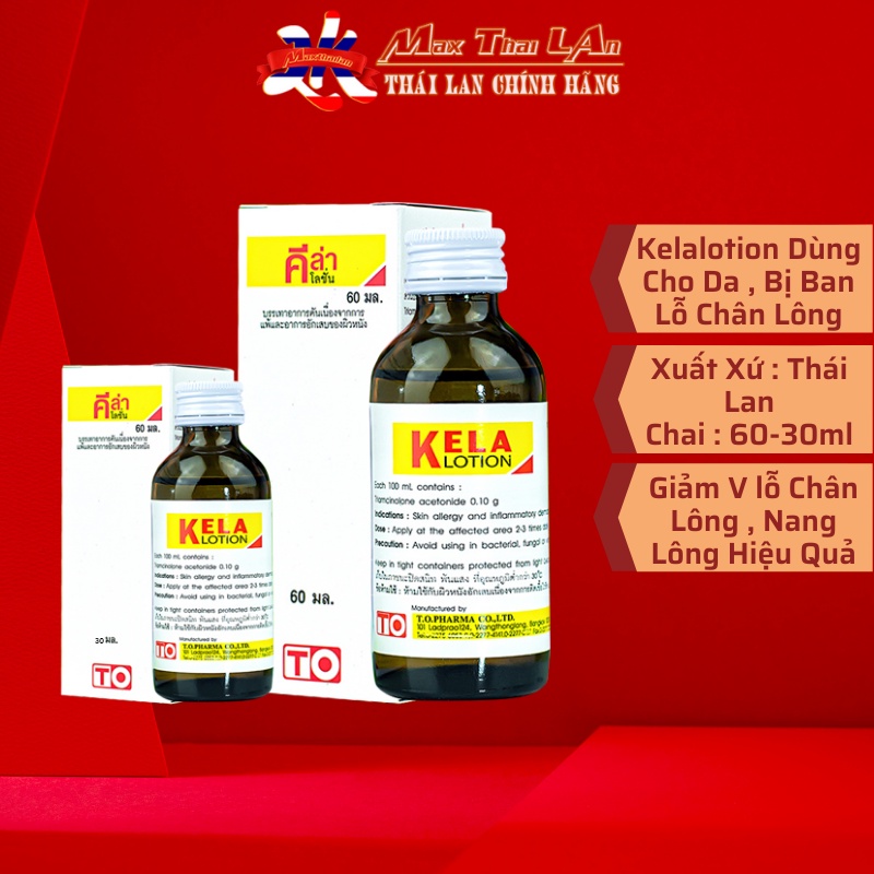 KELA LOTION Dành cho da Viêm Lỗ Chân Lông.