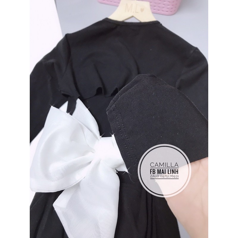 ⚡️BÁN SỈ⚡️Đầm body thun zip dài tay lưng nơ trắng | BigBuy360 - bigbuy360.vn