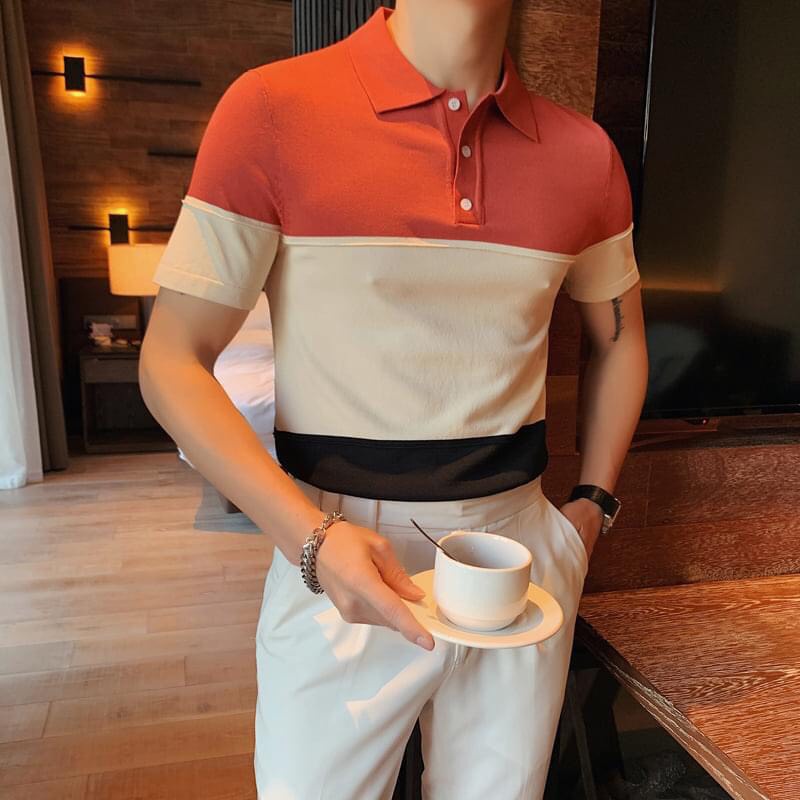 Áo polo phối màu thanh lịch - lịch lãm | BigBuy360 - bigbuy360.vn