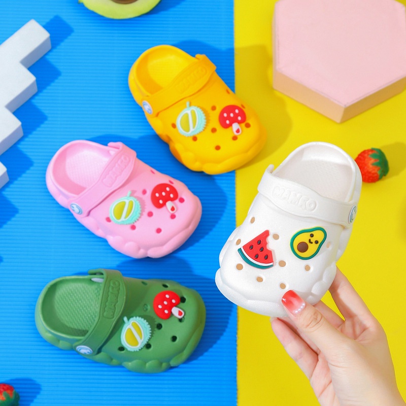 Giày Sandal Đế Mềm Chống Trượt Họa Tiết Trái Cây Hoạt Hình Thời Trang Mùa Hè Cho Trẻ Em