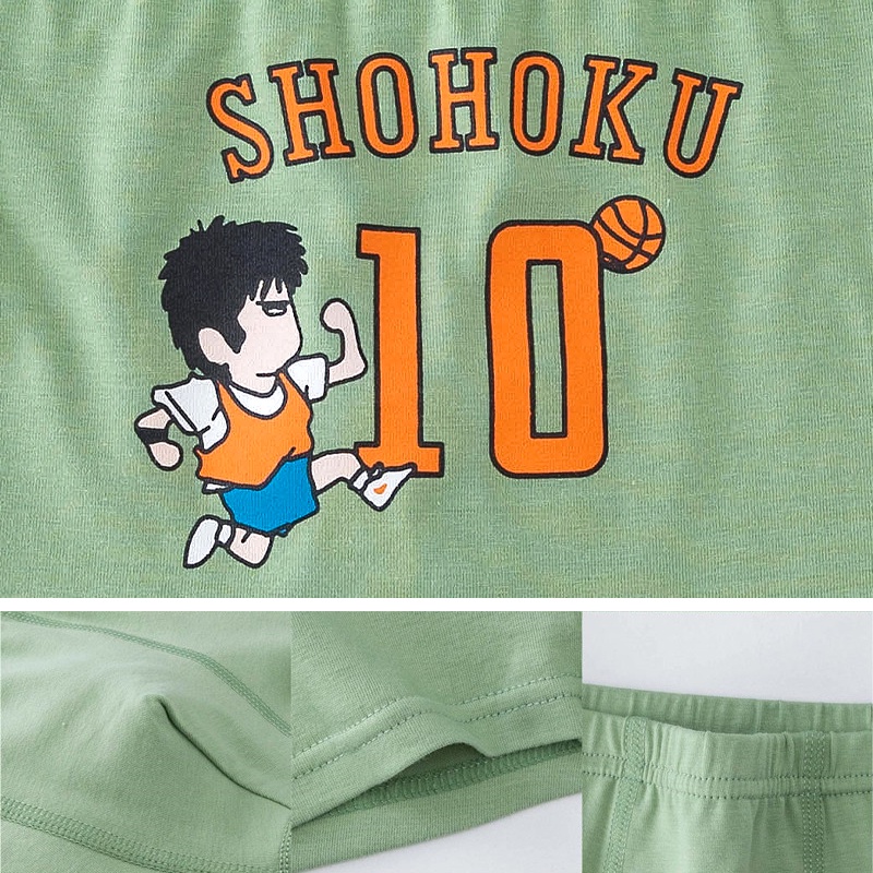 [THOMAS KIDS] 5 chiếc Quần lót trẻ em Boxer Đồ lót Cậu bé 100% cotton Thoải mái Bóng rổ Lakers 23 Phim hoạt hình Slam Dunk Mô hình 3D Đồ lót cho Bé Đồ lót Boxer cho 3-12 Tuổi