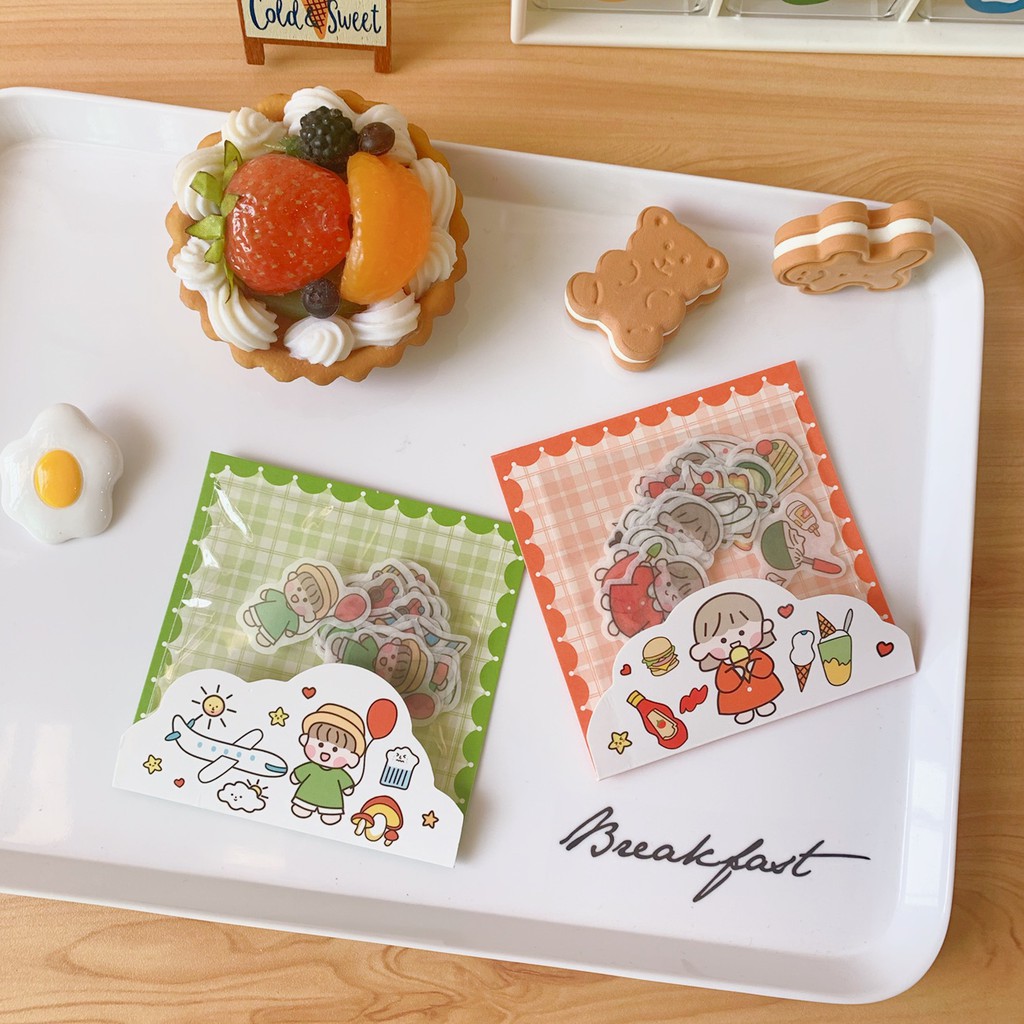 Sticker dán sổ, hình dán trang trí cute cô gái đa phong cách