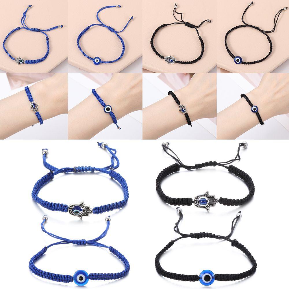 Vòng Đeo Tay Bùa Hộ Mệnh May Mắn Dạng Chuỗi Hạt Mắt Quỷ Mới