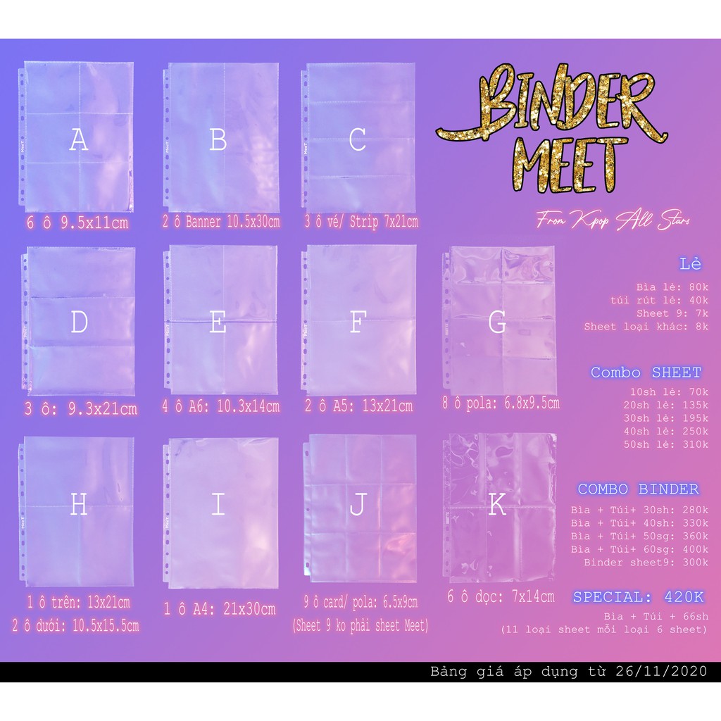 Binder hỗn hợp Meet 11 loại sheet PrinterHCM độc quyền xưởng in Printer