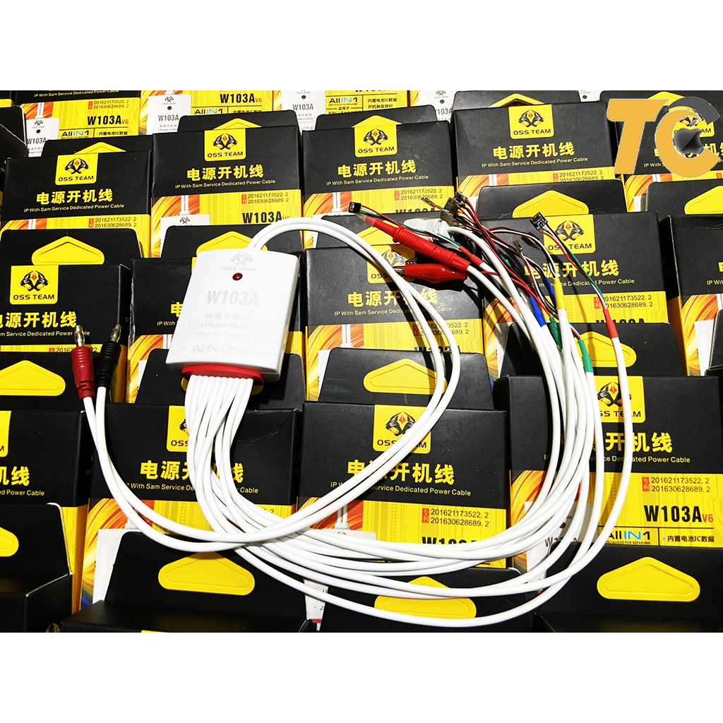 Bộ dây kẹp nguồn đa năng W103 dùng cho iphone 4G - 12 Promax + Android, bộ đồ nghề sửa chữa điện thoại Trung Côi