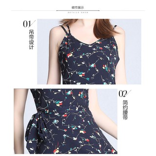ĐẦM MAXI HOA HAI DÂY XẺ BÊN