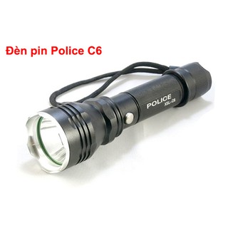 Đèn pin sạc điện siêu sáng Police C6 (Màu đen)