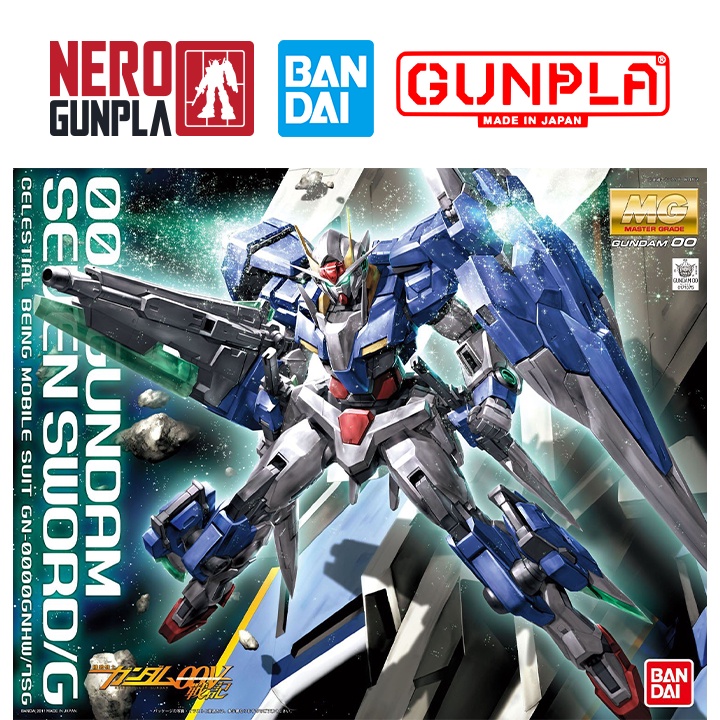 Mô Hình Lắp Ráp Bandai Gunpla MG 1/100 GN-0000/7S 00 Gundam Seven Sword/G