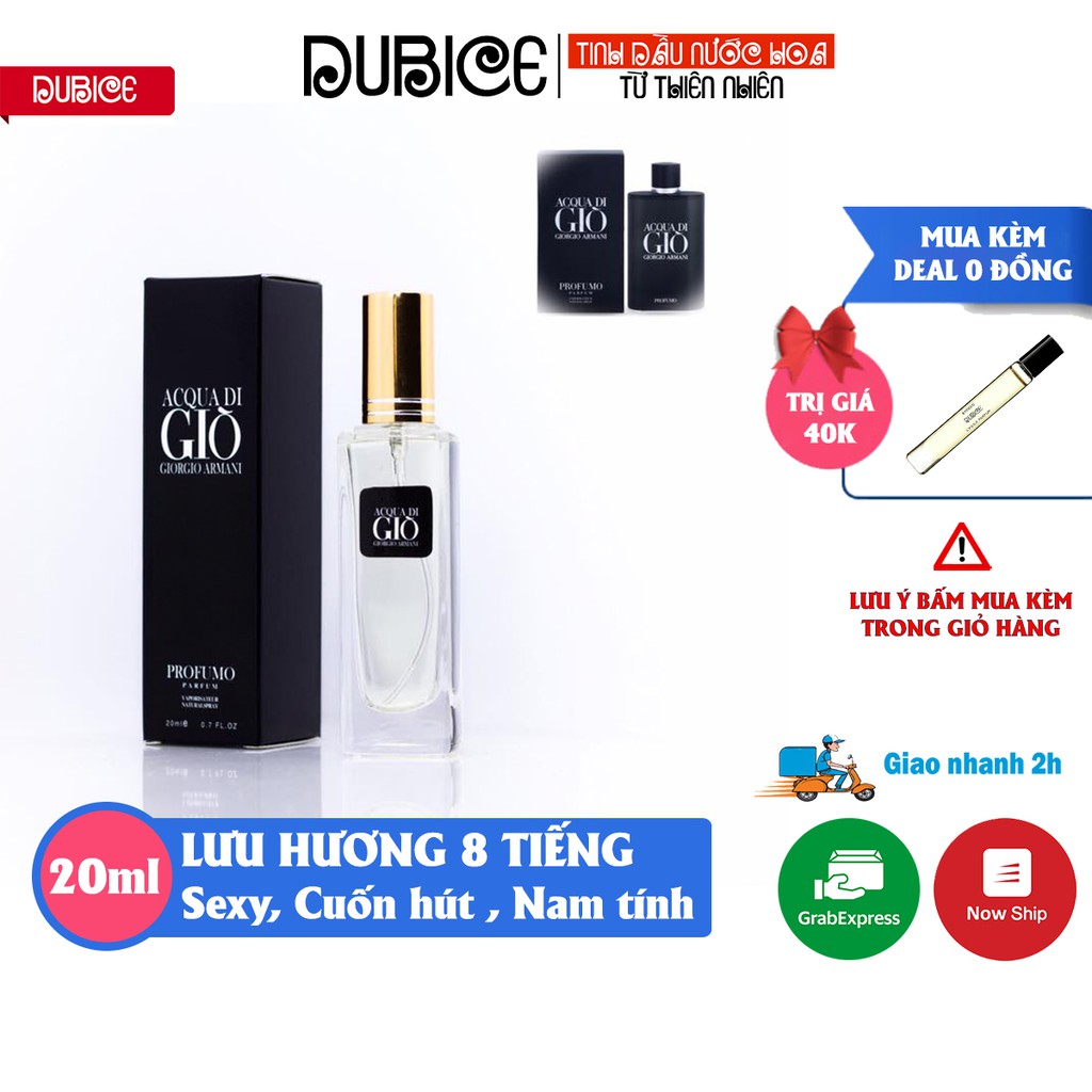 [Thơm lâu 8 tiếng] Nước hoa nam Giò 20ml - xịt thơm body cao cấp chính hãng