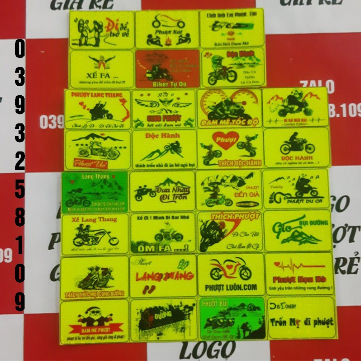 30 LOGO PHƯỢT TEM PHƯỢT PHẢN QUANG TỔ ONG