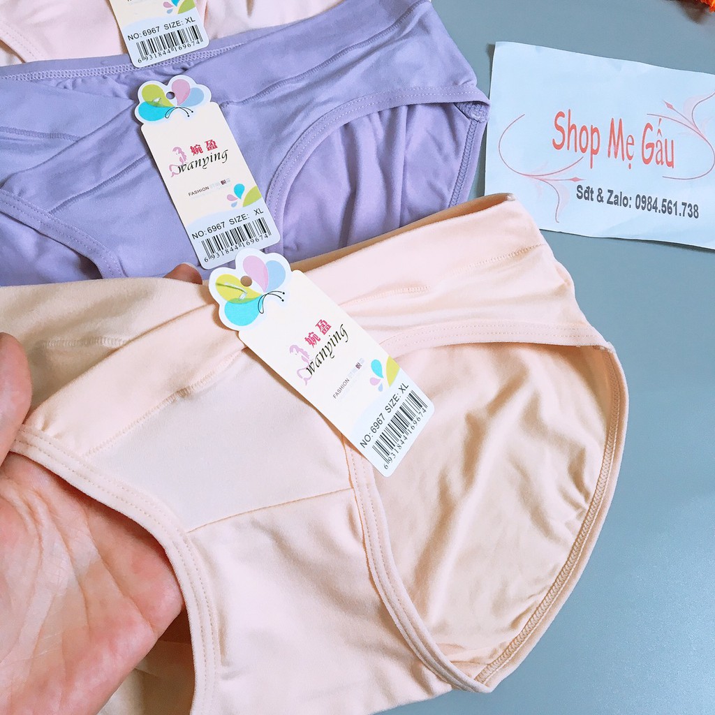 Quần lót bầu, quần chip sau sinh cạp chéo, chất cotton co giãn tốt, thấm hút mồ hôi cho bà bầu size 40-75kg_𝐐𝐋𝟓𝟎