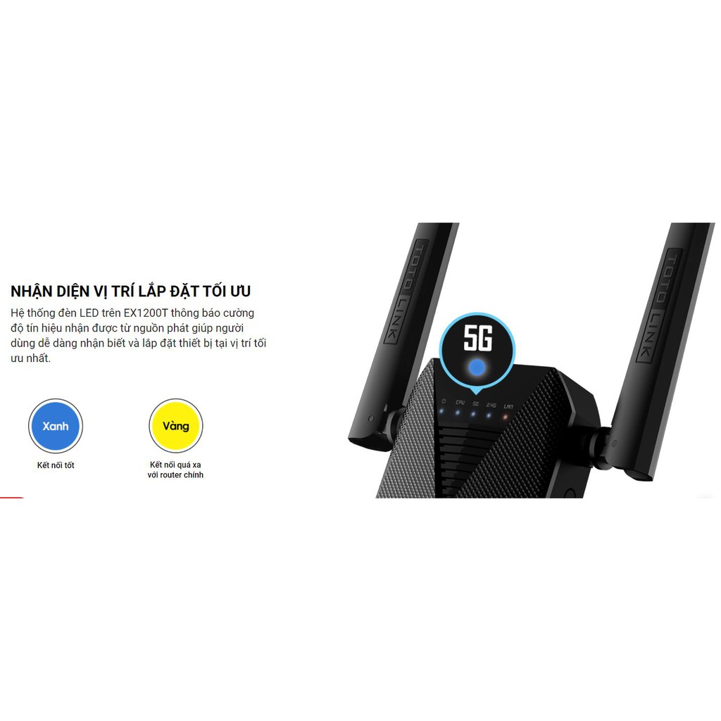 Bộ kích sóng Wifi băng tần kép TOTOLINK EX1200T | BigBuy360 - bigbuy360.vn