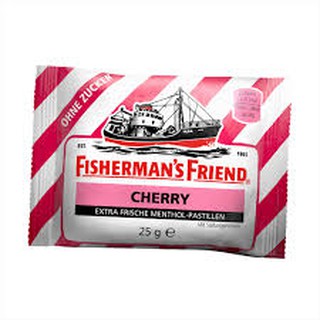 Hộp 24 GÓI kẹo cay con tàu Frisherman's Friend hương Cherry