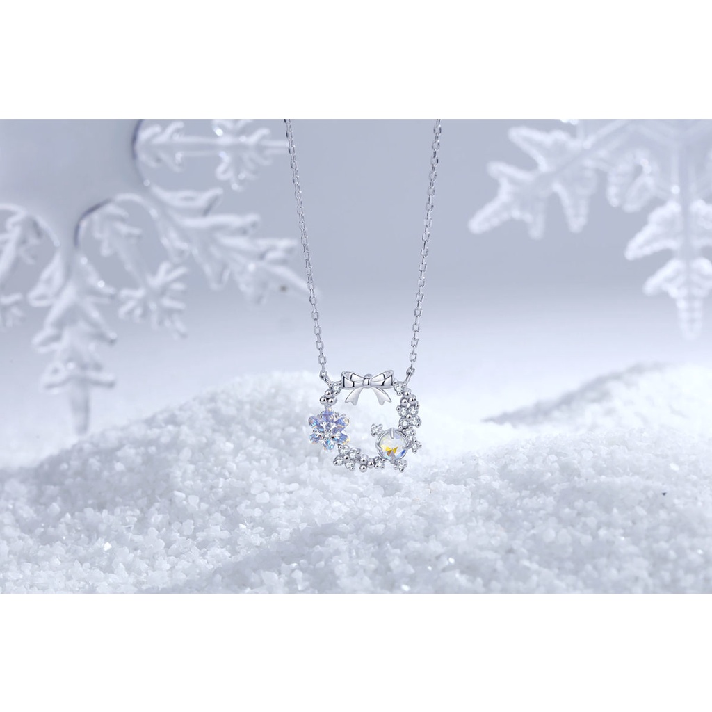 Vòng cổ Hợp Kim Mặt Hình Bông Tuyết Đính Đá Sang Trọng Cho Nữ
