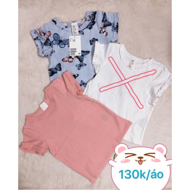 Set áo bé gái H&M