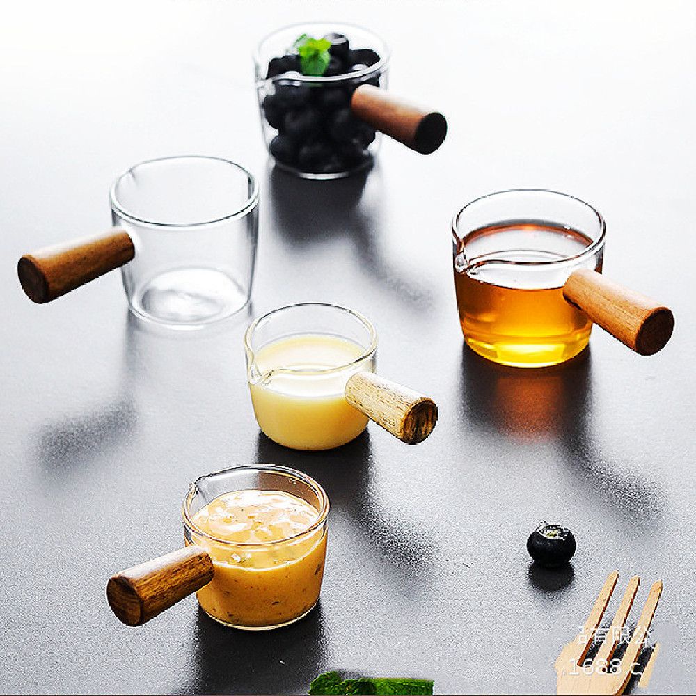 Cốc Thủy Tinh Có Tay Cầm Chịu Nhiệt Thiết Kế Nhỏ Gọn Tiện Dụng