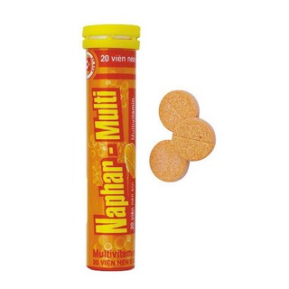 Naphar-Multi Plus Bổ Sung Vitamin Tăng Cường Đề Kháng Nâng Cao Sức Khỏe Tuýp 20 Viên Nén Sủi