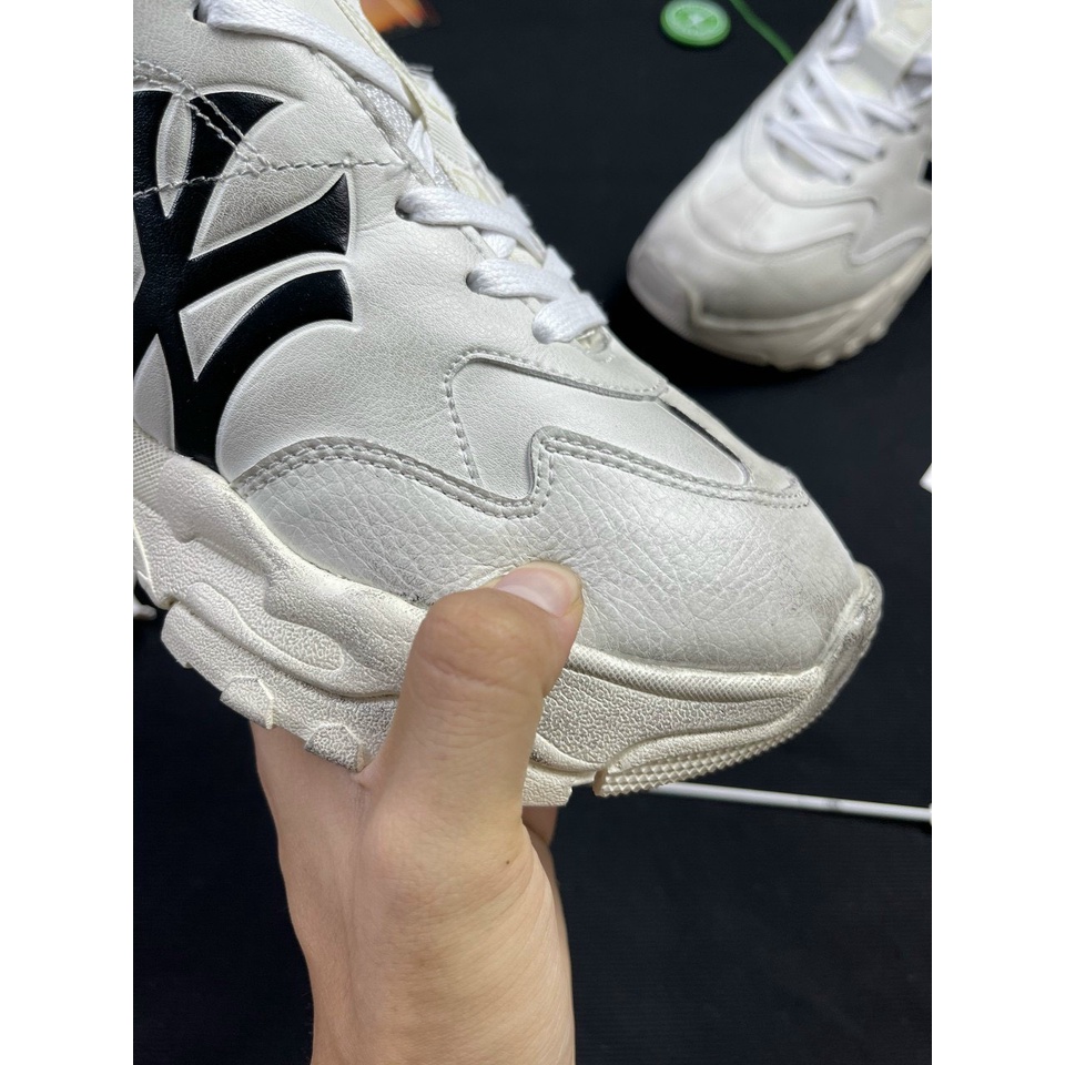 Giày thể thao nam nữ đế cao NY bẩn,Giày MLB Đen NY Trắng bẩn