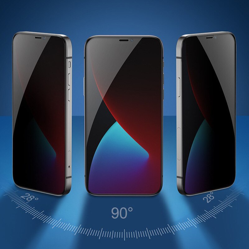 Miếng kính cường lực chống nhìn trộm cho 12 Pro Max X XR XS Max 6 7 8 Plus
