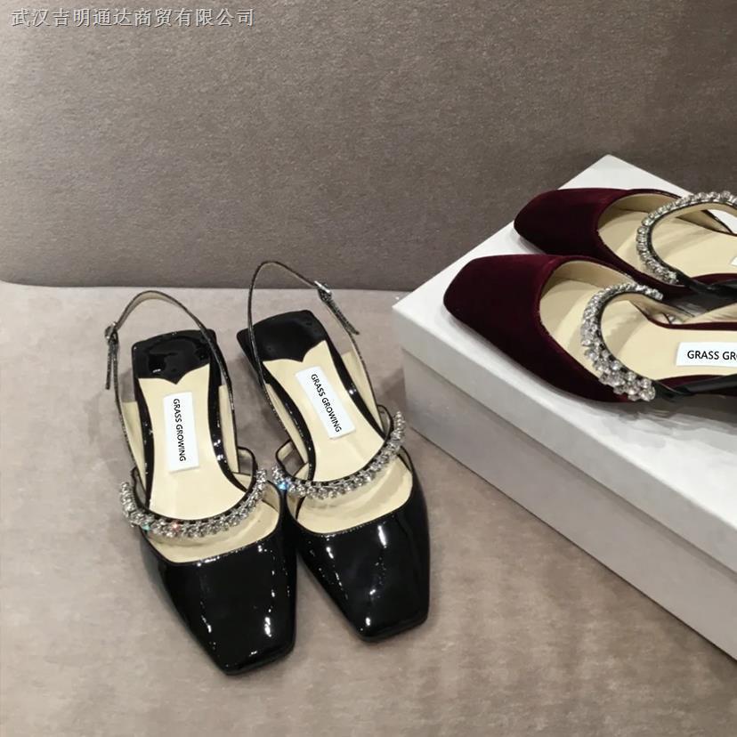 Giày Mary Jane Đế Dày Cài Khóa Đính Đá Phong Cách Cổ Điển Thời Trang Xuân Hè 2022 Dành Cho Nữ